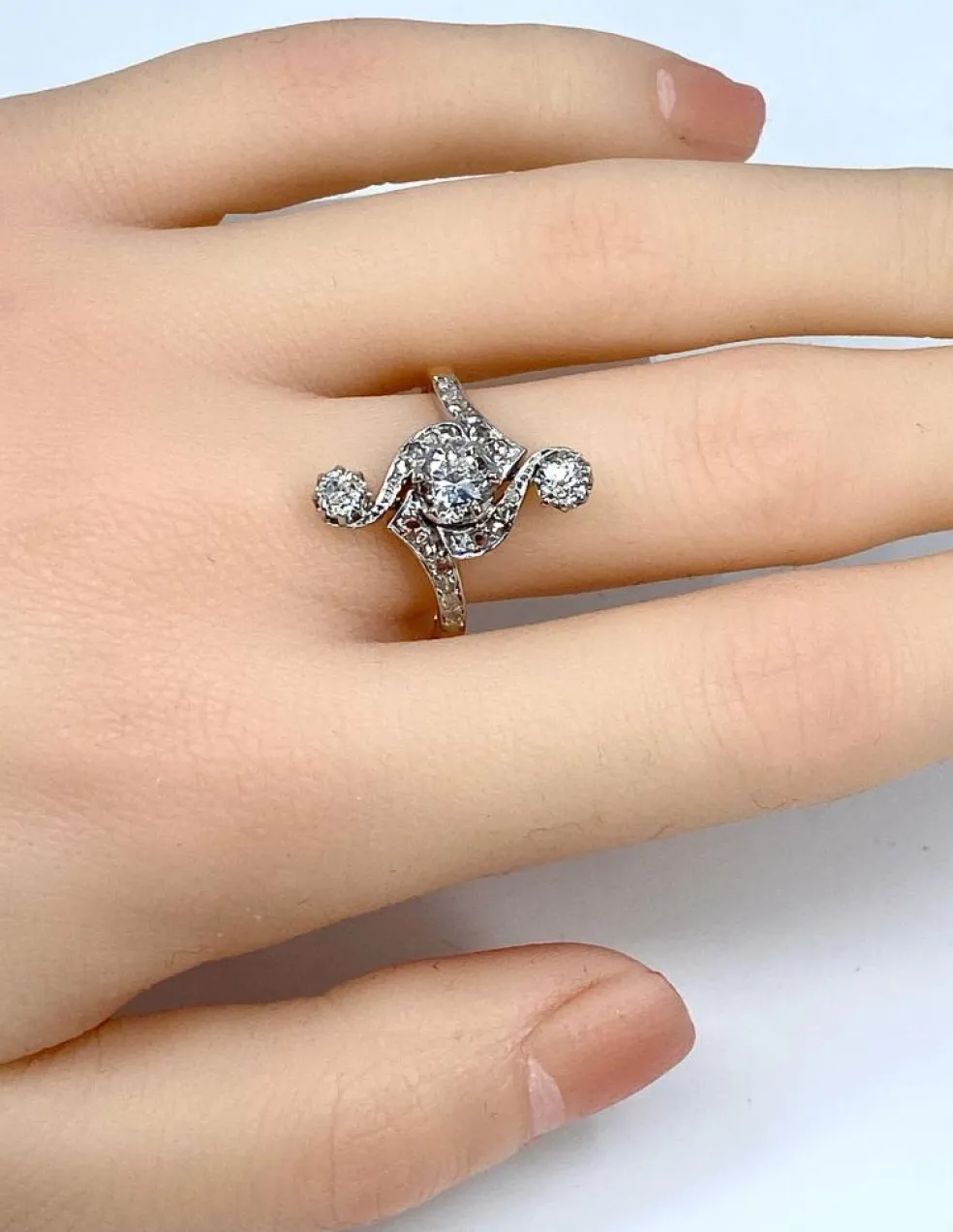 Bague Or Diamants époque 1900