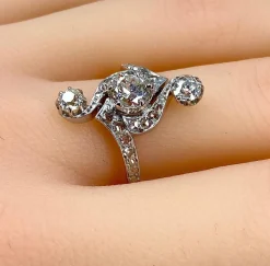 Bague Or Diamants époque 1900