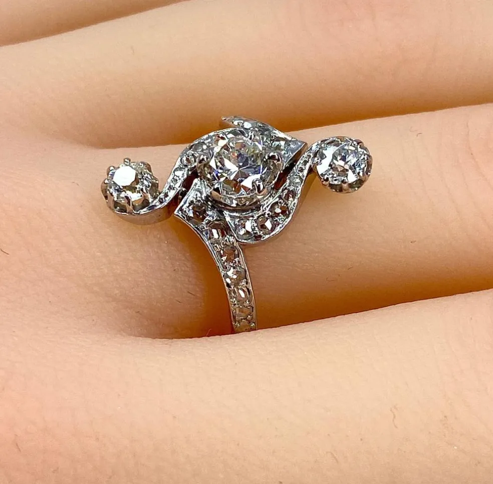 Bague Or Diamants époque 1900