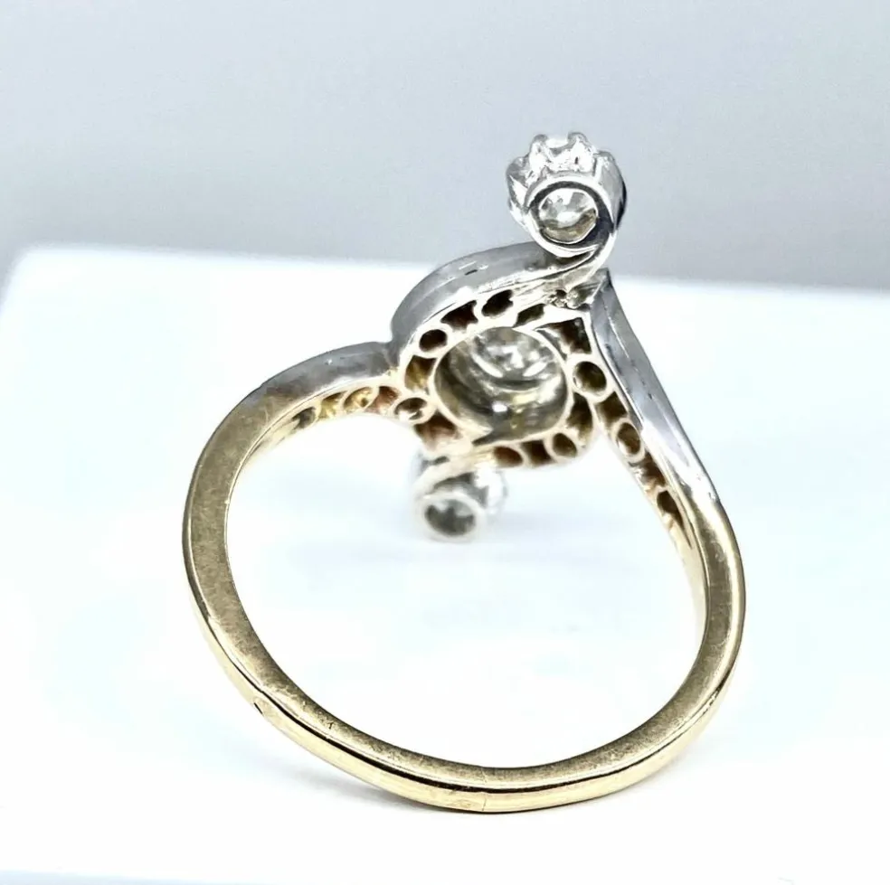 Bague Or Diamants époque 1900