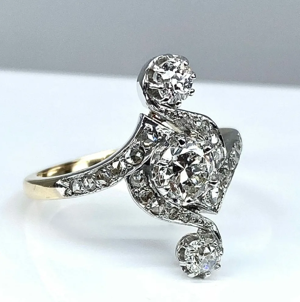 Bague Or Diamants époque 1900