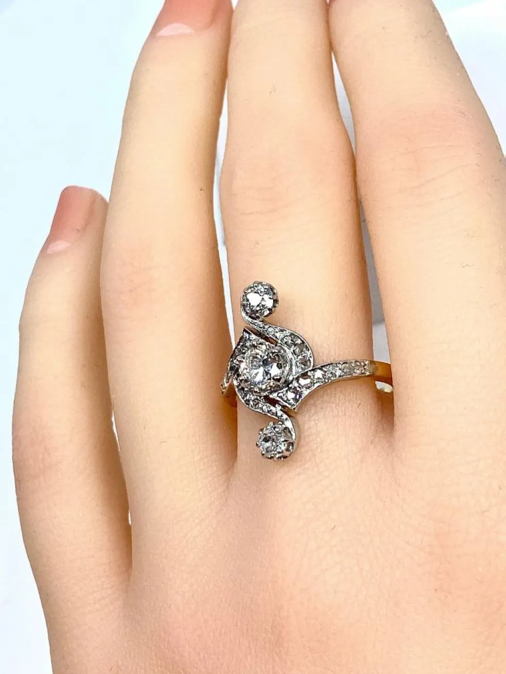 Bague Or Diamants époque 1900