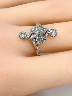 Bague Or Diamants époque 1900