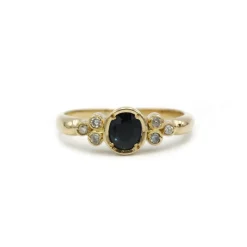Bague or diamants saphir