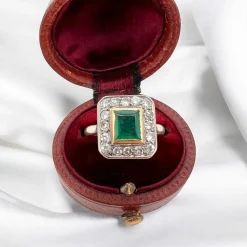 Bague Or Emeraude et Diamants
