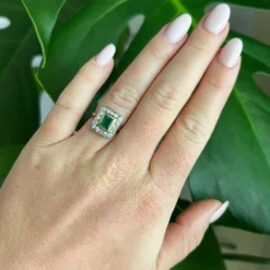 Bague Or Emeraude et Diamants