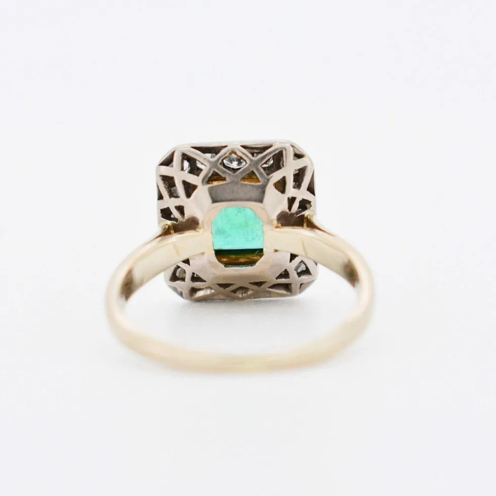 Bague Or Emeraude et Diamants