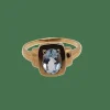 Bague or et aigue-marine
