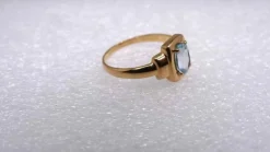 Bague or et aigue-marine