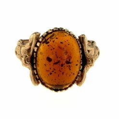 Bague or et ambre