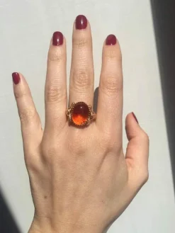 Bague or et ambre