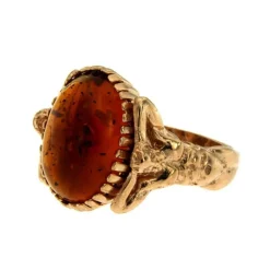 Bague or et ambre