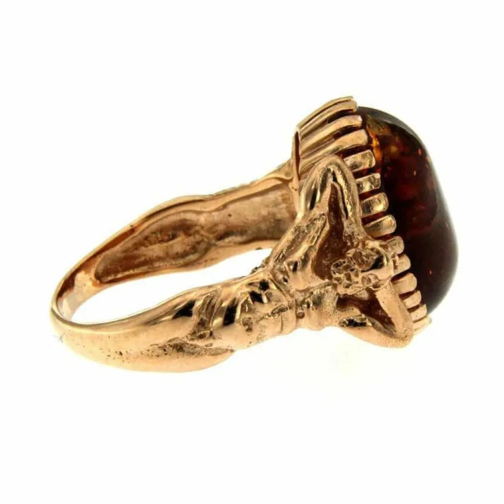 Bague or et ambre