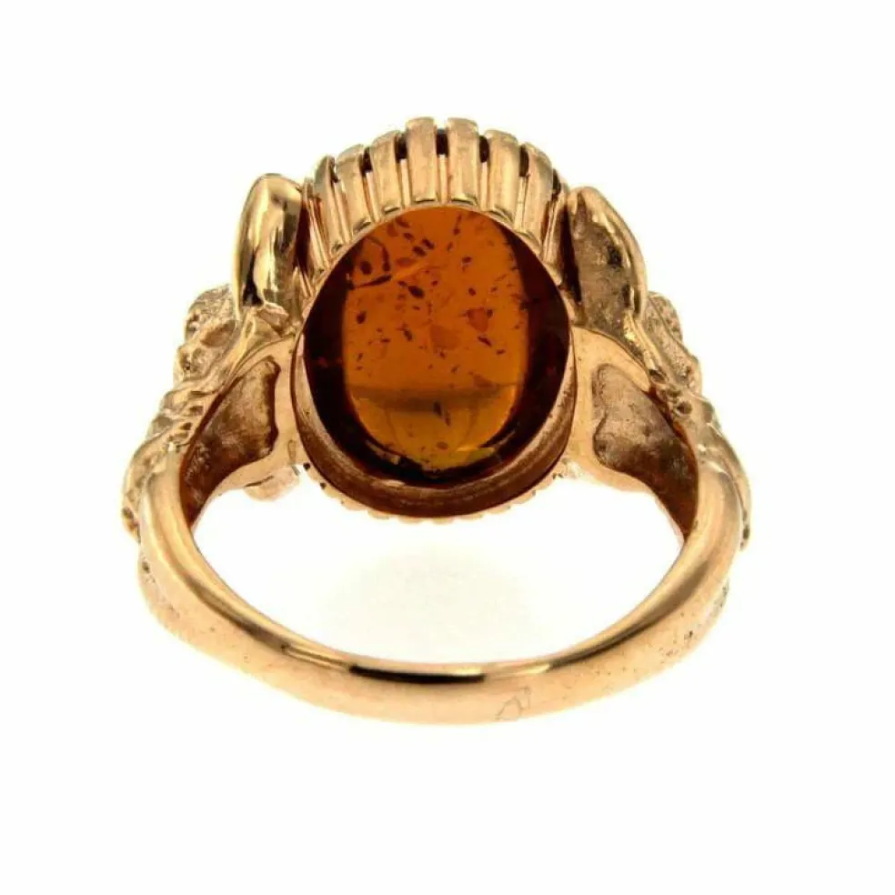 Bague or et ambre