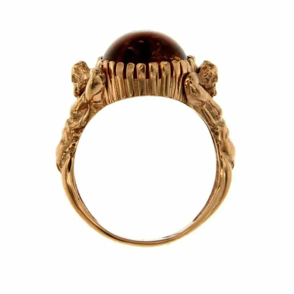 Bague or et ambre