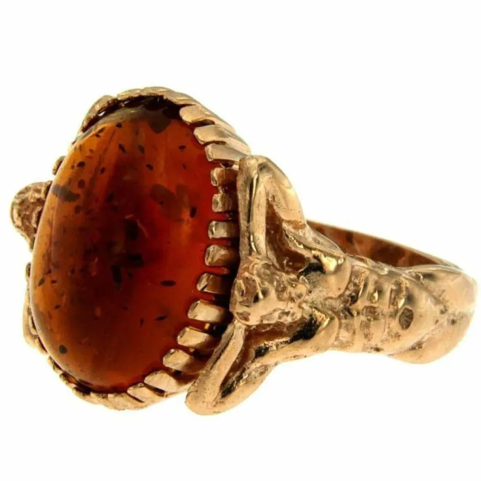 Bague or et ambre