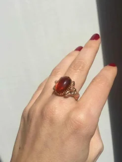 Bague or et ambre