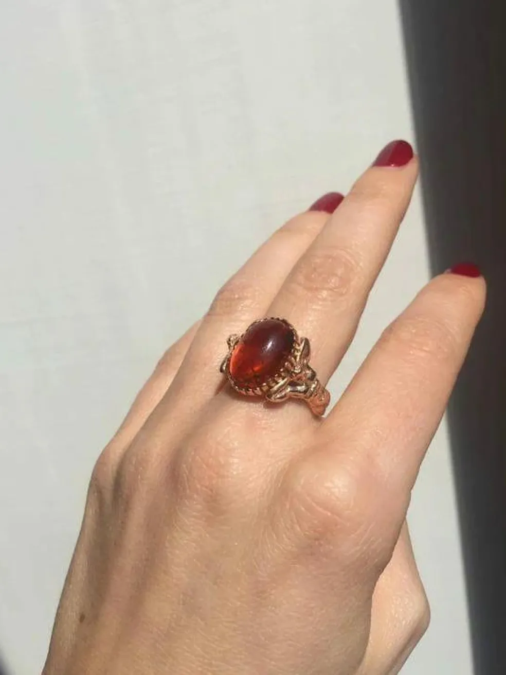 Bague or et ambre