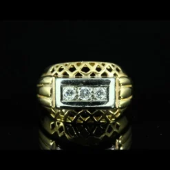 Bague or et diamants