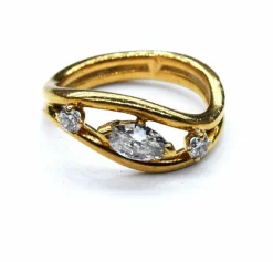 Bague or et diamants