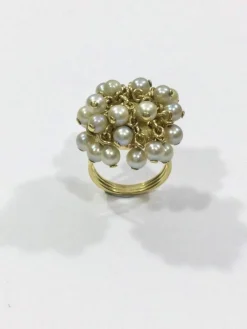 Bague Or Et Perles