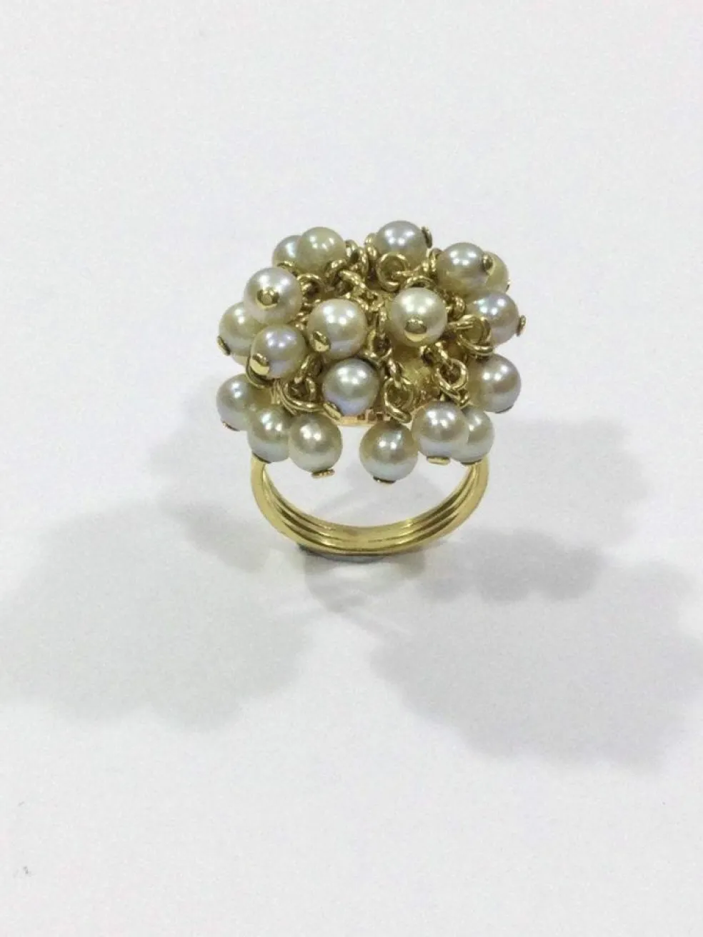 Bague Or Et Perles