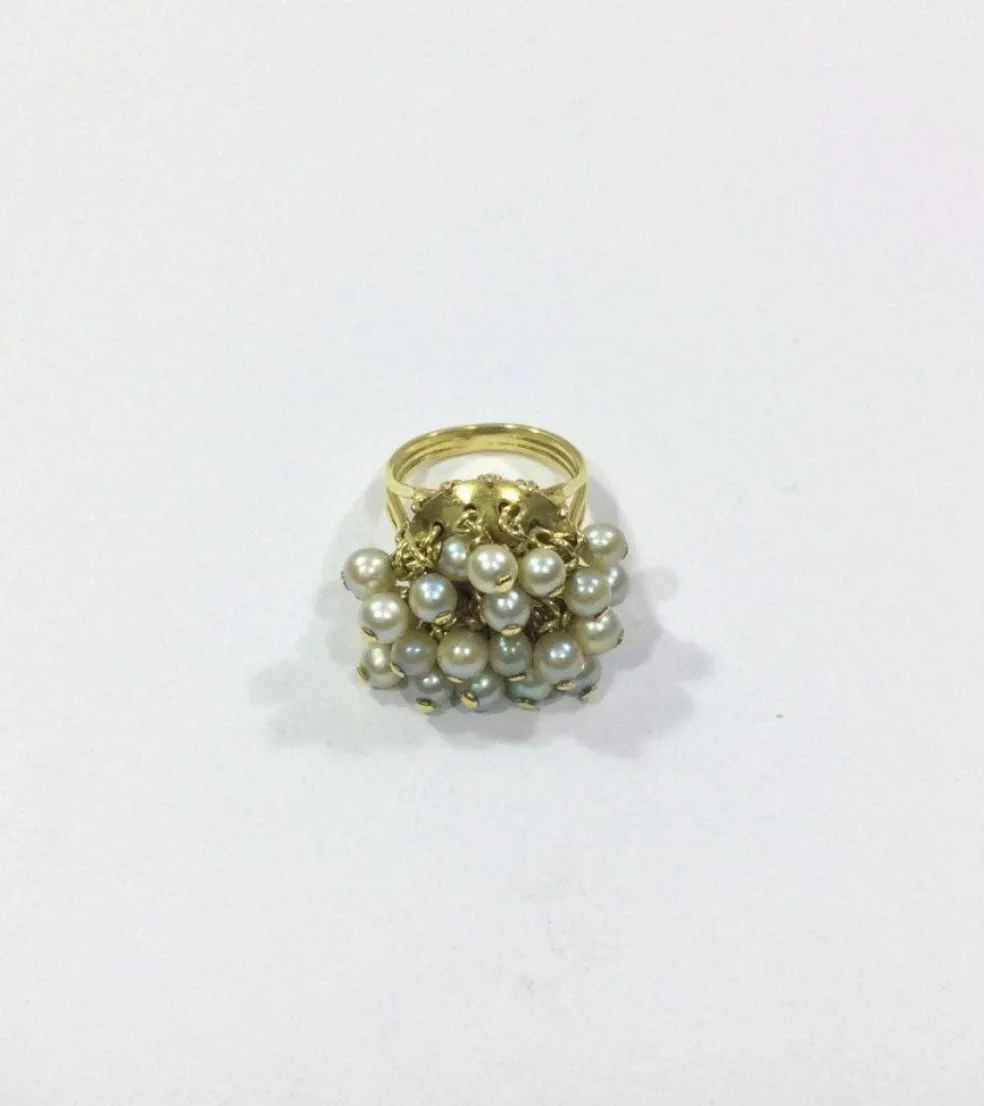 Bague Or Et Perles