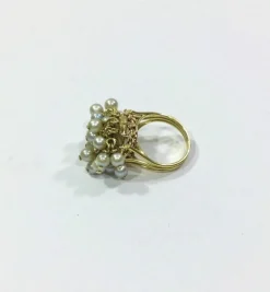 Bague Or Et Perles