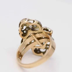 Bague or et platine vintage des années 1920
