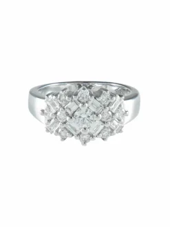 BAGUE OR GRIS - DIAMANTS