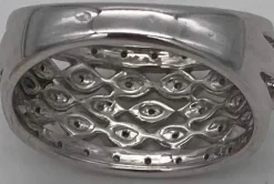 Bague Or Gris & Diamants Style Vintage