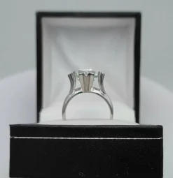 Bague Or gris Aigue-marine