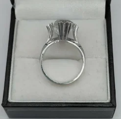 Bague Or gris Aigue-marine