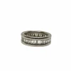 Bague or gris, alliance diamants tour complet