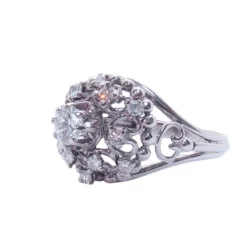 Bague Or gris Diamants