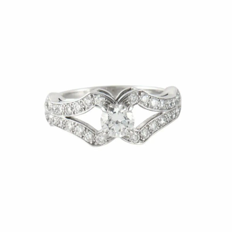 Bague Or Gris Diamants