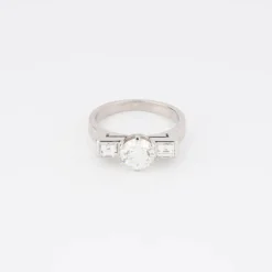 Bague or gris, diamants