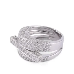 Bague or gris, diamants