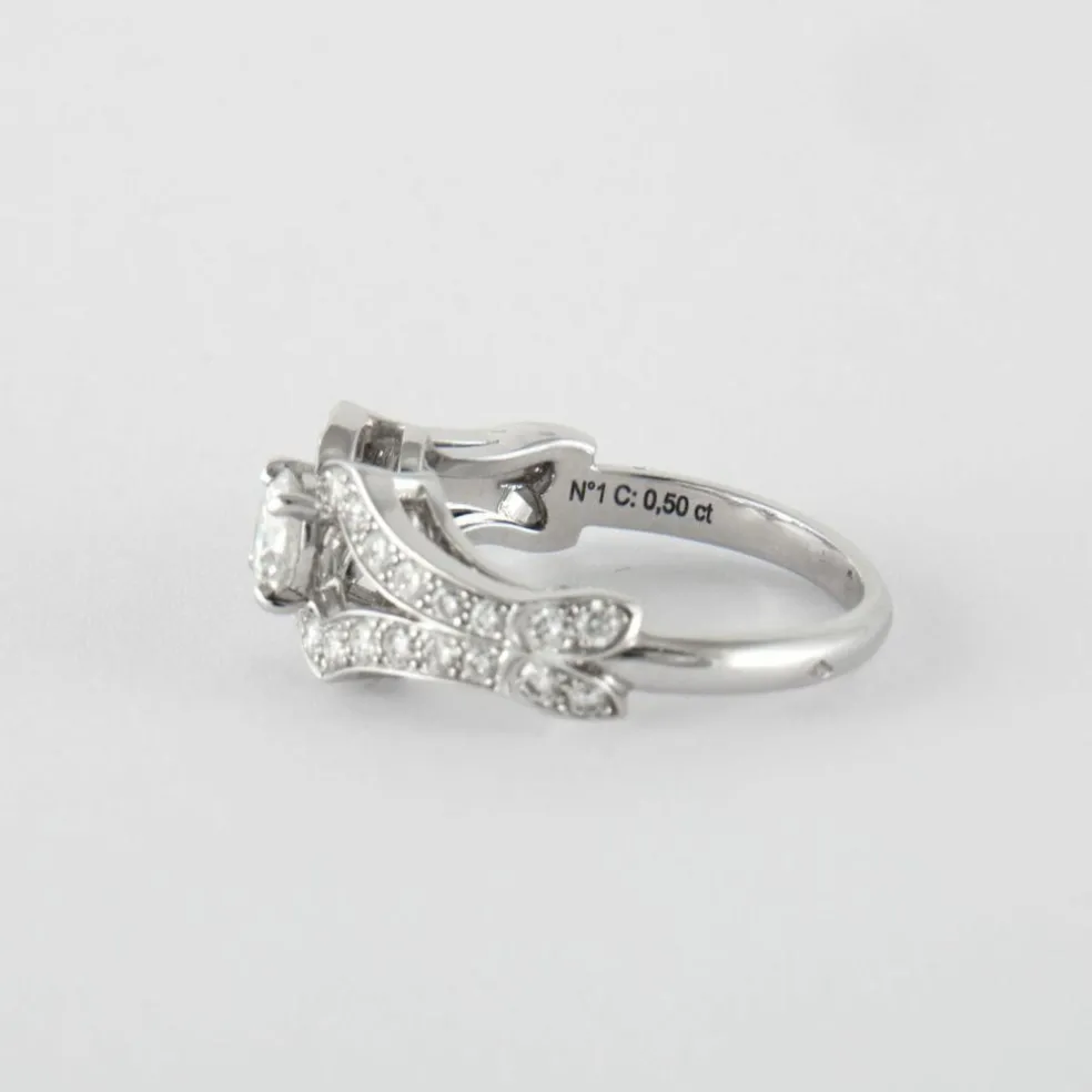 Bague Or Gris Diamants