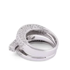 Bague or gris, diamants