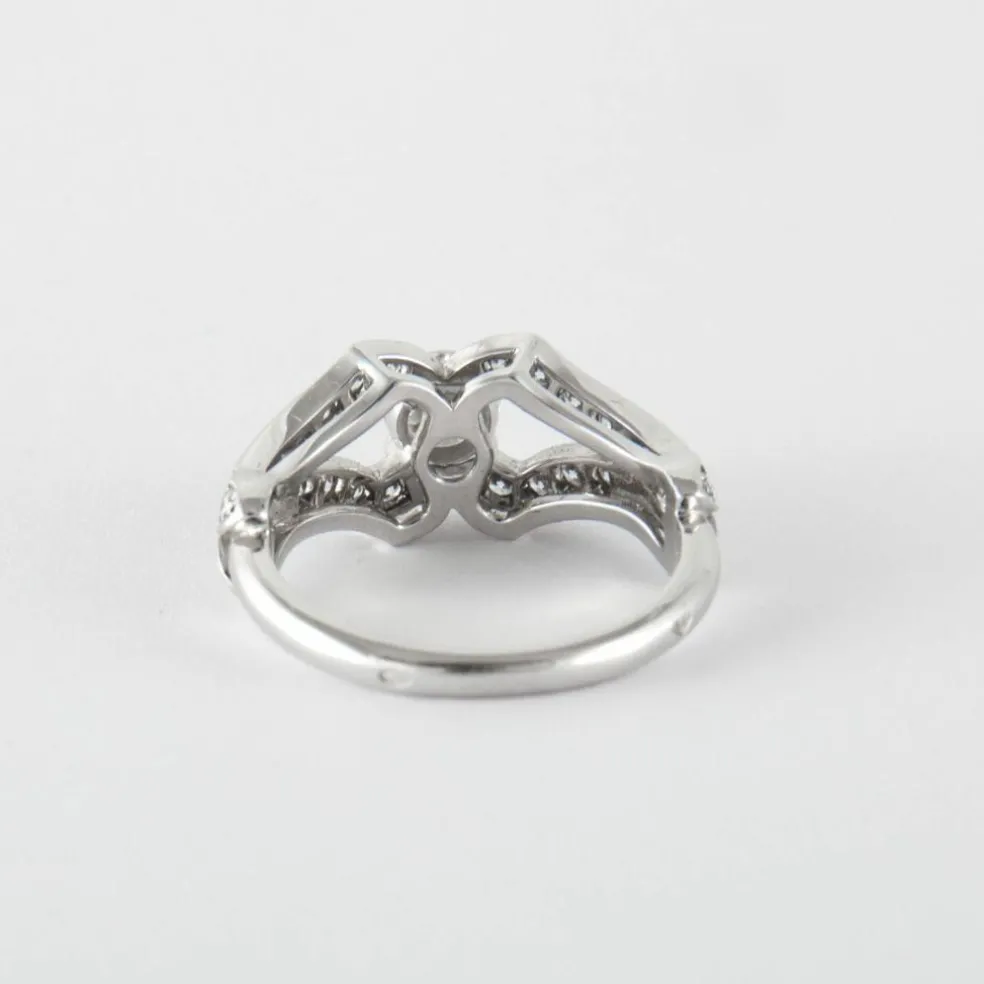 Bague Or Gris Diamants
