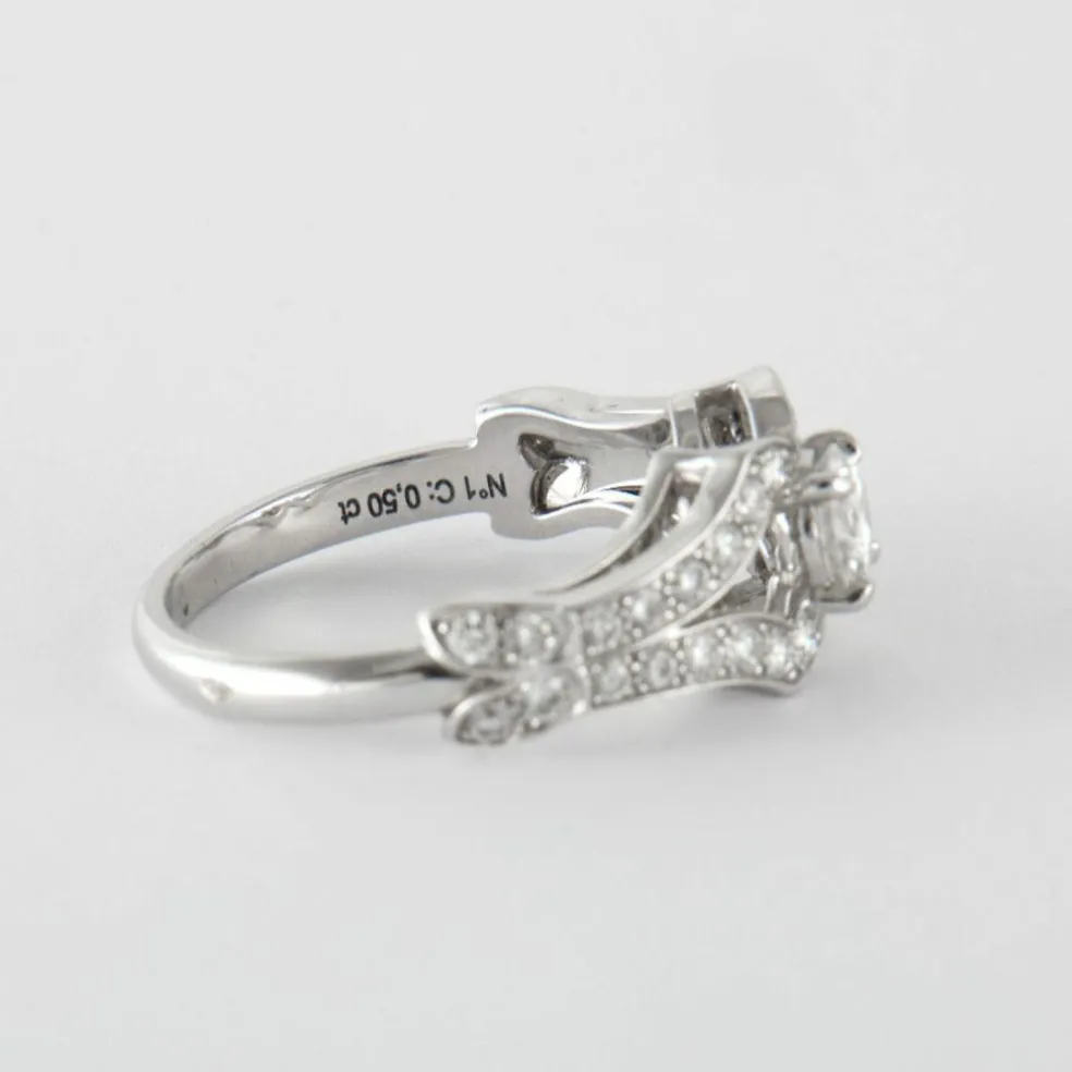Bague Or Gris Diamants