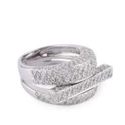 Bague or gris, diamants