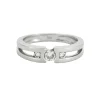 Bague or gris et diamants