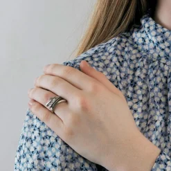 Bague Or Gris et Diamants