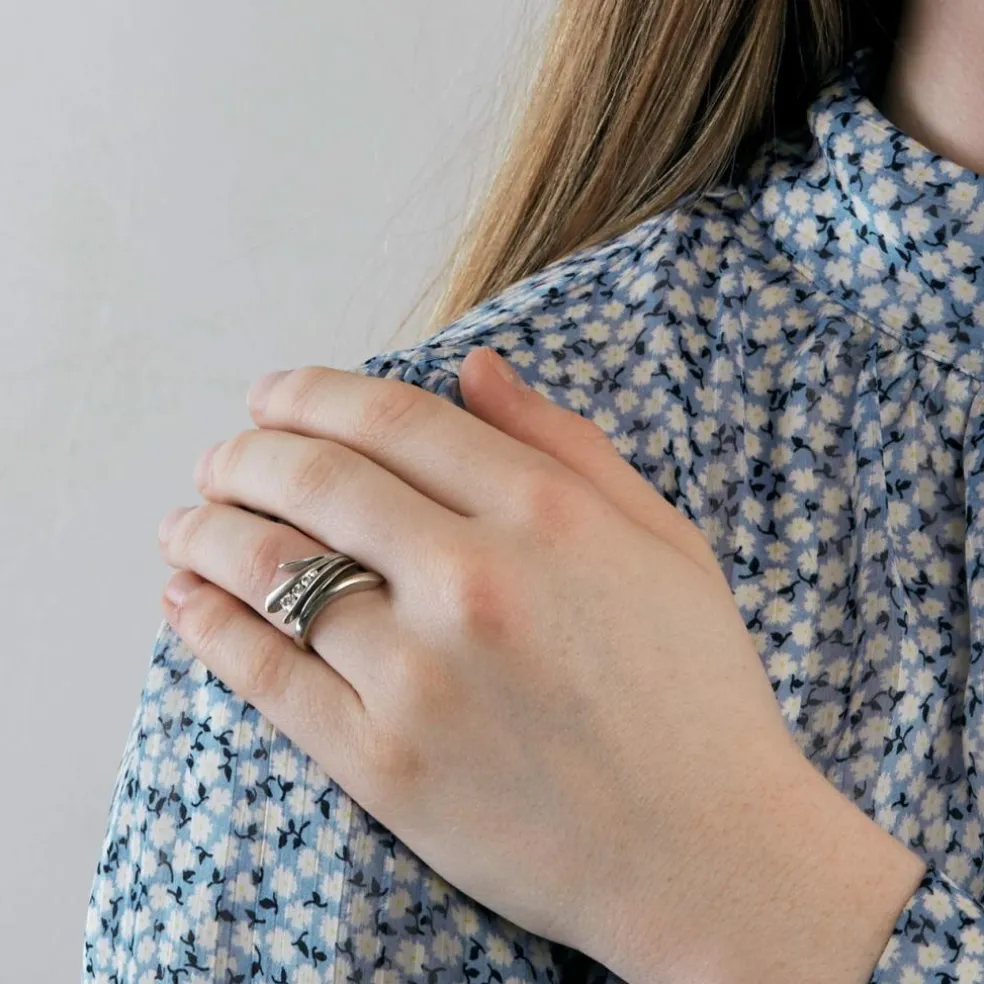 Bague Or Gris et Diamants
