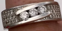 Bague Or Gris et Diamants