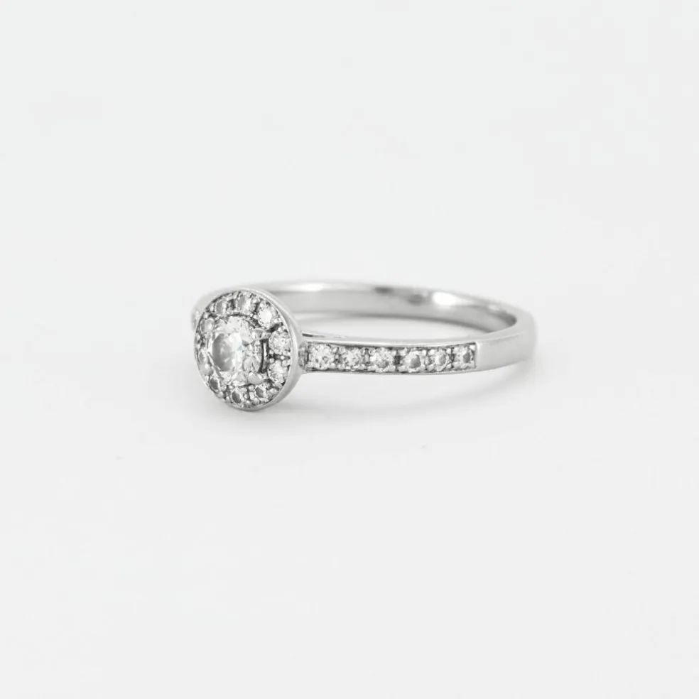 Bague or gris et diamants