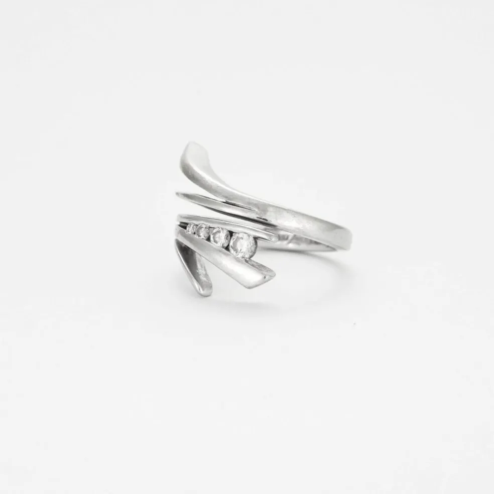 Bague Or Gris et Diamants