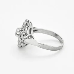 Bague or gris et diamants